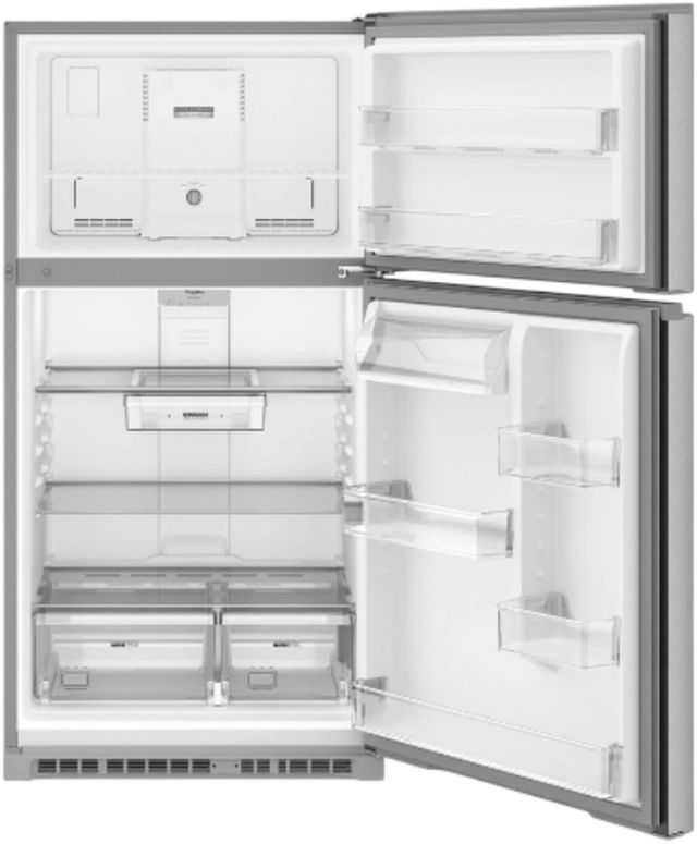 Whirlpool® 33" 21.3 Cu. Ft. Fingerprint Resistant Stainless Steel Top Freezer Refrigerator with Total Coverage Cooling-1