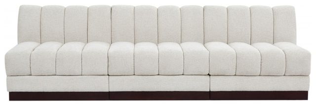 Meridian Furniture Quinn 3-Piece Cream Modular Armless Sofa-1