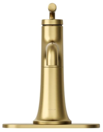 KOHLER® Tone™ Vibrant Brushed Moderne Brass 1.2 GPM Single-Handle Bathroom Sink Faucet-4