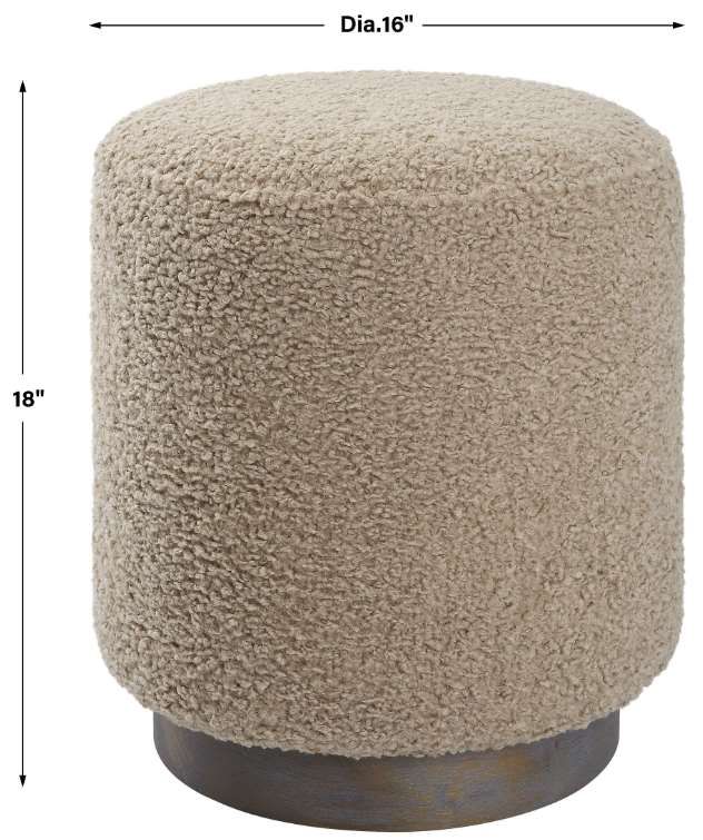 Uttermost® Avila Latte Round Ottoman-2