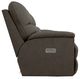 La-Z-Boy® Trouper Gray Leather Power Reclining Loveseat with Console, Headrest, and Lumbar-3