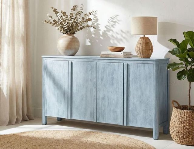 International Furniture Direct Xel-Ha Blue Console-1