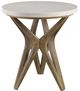 Uttermost® Marnie Ivory Limestone Top Side Table with Warm Oatmeal Wash Base-0