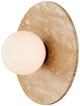 Currey & Company Apricity Beige/Frosted White Wall Sconce-2