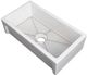 ZLINE Turin 30" White Gloss Farmhouse Single Bowl Fireclay Kitchen Sink-1