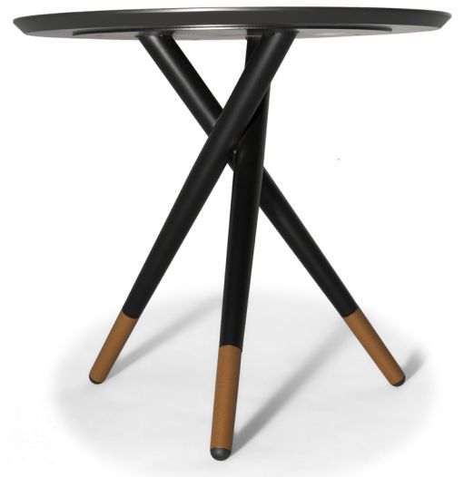 Natuzzi Editions Slancio Anthracite Black Round End Table-1