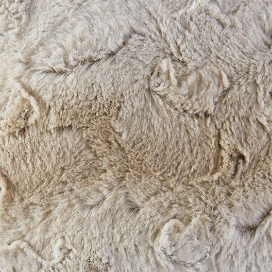 Olliix by Madison Park Zuri Sand Faux Fur Square Pillow-1