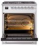Ilve® Nostalgie II Noblesse 30" White Pro Style Dual Fuel Range with Chrome Trim-2