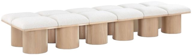 Meridian Furniture Pavilion 12-Piece Cream/Natural 108" Modular Bench Set-0