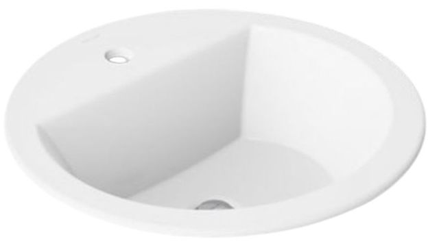 Kohler Bryant® White 19" Round Drop-In Bathroom Sink-0