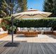Furniture of America® Xico Beige Aluminum/Fabric Outdoor Patio Umbrella and Base-1