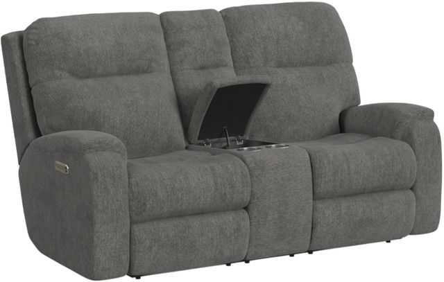 Flexsteel® Customizable Penn Power Reclining Loveseat with Power Headrests and Lumbar-4
