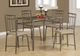 Monarch Specialties Inc. 5 Piece Espresso Marble/Bronze Dining Room Set-2