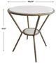 Uttermost® Refuge White Side Table with Antique Gold Frame-2