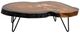 International Furniture Direct Parota Epoxy Brown Cocktail Table with Black Base-0