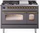 Ilve® Nostalgie II Series 48" Graphite Matte Pro Style Dual Fuel Range-0