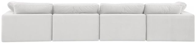 Meridian Furniture Comfy 4-Piece Cream Velvet Modular Sectional-3