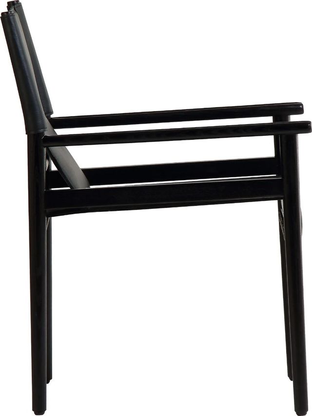 Moe's Home Collection Remy Black Leather Arm Chair-2