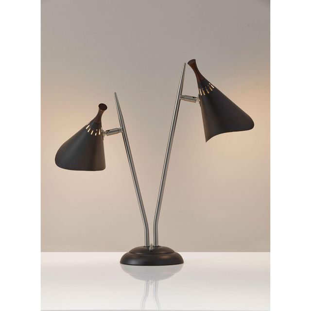 Adesso® Draper Black Desk Lamp-1