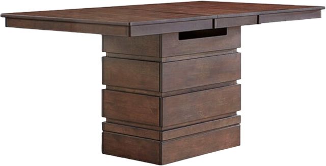 A-America® Chesney Falcon Brown Convertible Height Storage Dining Table-0
