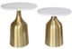A & B Home 2-Piece Gold/White End Table Set-1