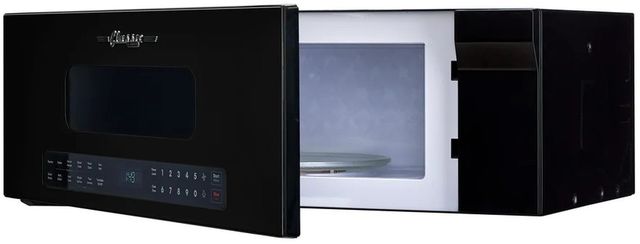 Unique® Appliances Classic Retro 1.2 Cu. Ft. Midnight Black Over The Range Microwave-1