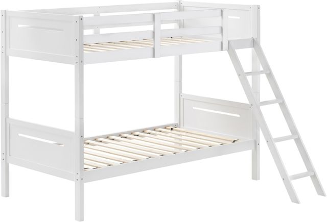 Coaster® Littleton White Twin/Twin Bunk Bed-0