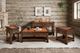 Horizon Home® Copper Canyon Metal Table Top Cocktail Table with Brown Base-2