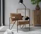 International Furniture Direct Lotus Cognac/Matte Black Accent Chair-2