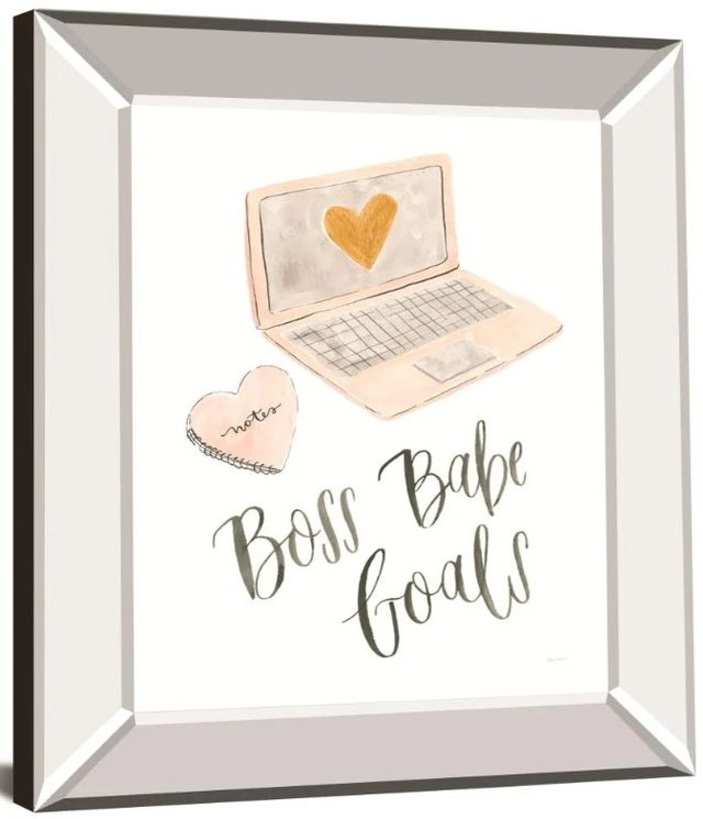 Classy Art Boss Babe I by Jenaya Jackson Mirror Framed Wall Art-1
