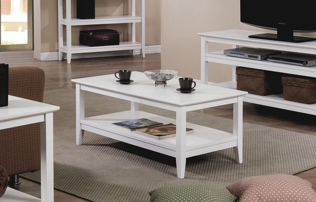 Winners Only® Quadra White Coffee Table-0