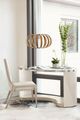 Bernhardt Axiom Beige/Linear Gray Dining Side Chair-4