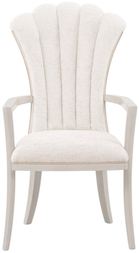 Michael Amini® Fantosini Silver Leaf Dining Arm Chair-1