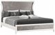 Bernards Renascence Brown/White King Upholstered Panel Bed-0