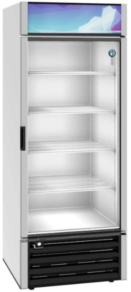 Hoshizaki 29.8" 26 Cu. Ft. Silver Painted Aluminum Single Section Glass Door Merchandiser Refrigerator-1