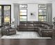 Homelegance® Maroni 6-Piece Dark Brown Curved Power Reclining Sectional-1