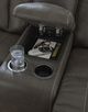 American Wholesale Furniture Transformer Iron Power Reclining Loveseat with Console-1