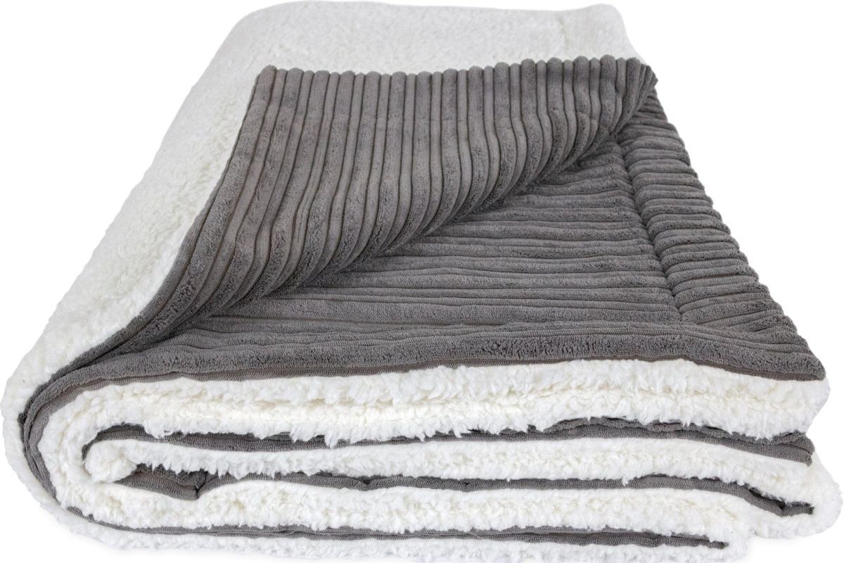 CordaRoy's® XL Gray Terry Corduroy Throw Blanket