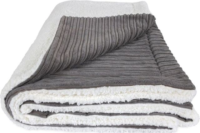 CordaRoy's® XL Gray Terry Corduroy Throw Blanket-0