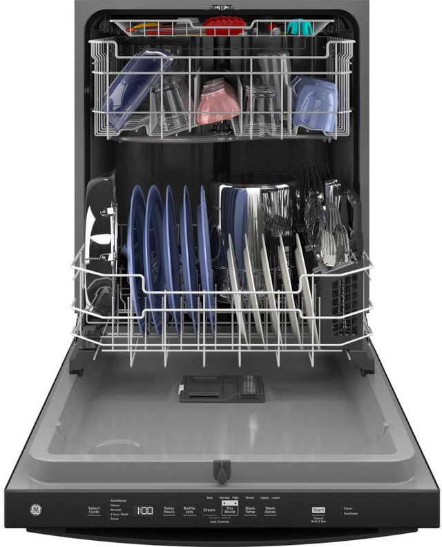 GE® 24" Black Built In Dishwasher-2