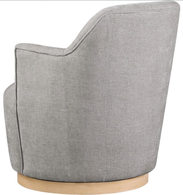 Meridian Furniture Clarita Light Gray Swivel Chenille Fabric Accent Chair-3
