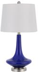 Cal® Lighting & Accessories Kleve 2-Piece Navy Blue/White Glass Table Lamp Set-1