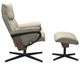 Stressless® by Ekornes® Customizable Ruby Medium Manual Recliner and Ottoman with Cross Base-1