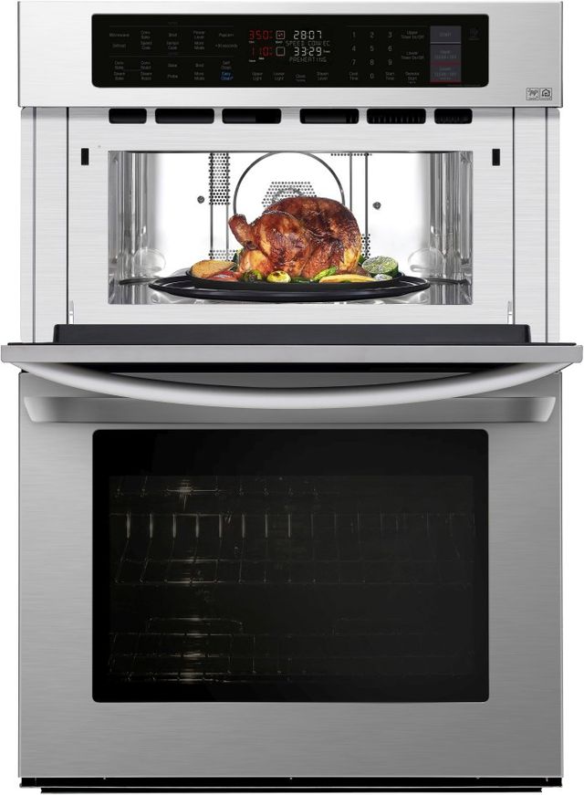 LG 30” Stainless Steel Electric Built In Oven/Microwave Combo Electric Wall Oven-2