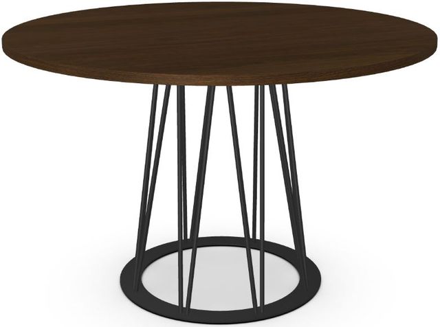Amisco Customizable Calypso Round Dining Table with 48" Walnut Veneer Top-3