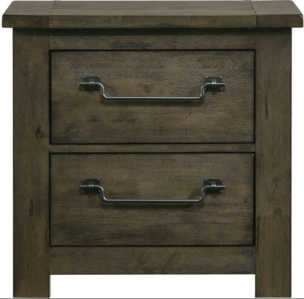 Elements International Maverick 4-Piece Antique Gray Queen Panel Bedroom Set-3