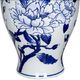 A & B Home Blue/White Magnolia Pattern Accent Vase-2