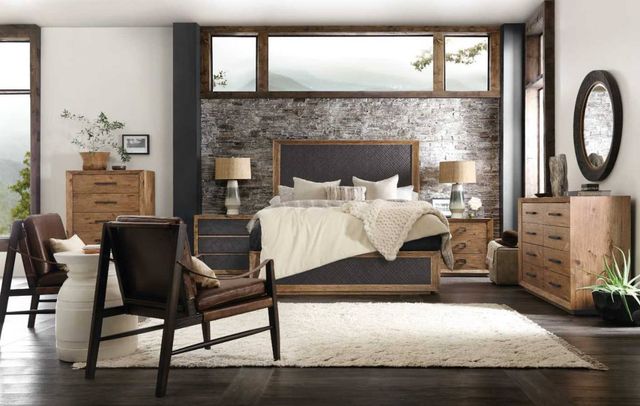 Hooker® Furniture Big Sky Charcoal/Vintage Natural California King Panel Bed-1
