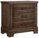 Artisan & Post by Vaughan-Bassett Cool Rustic Mink 3-Drawer Nightstand-0