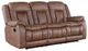 New Classic® Home Furnishings Morello Brown Dual Manual Reclining Sofa-0